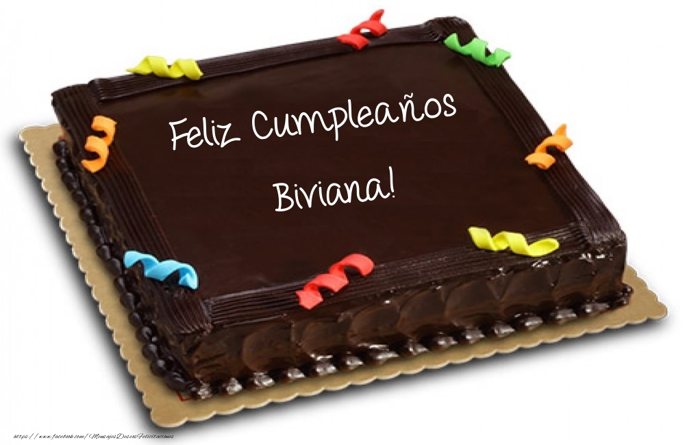 Felicitaciones de cumpleaños -  Tartas - Feliz Cumpleaños Biviana!