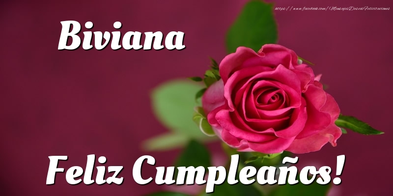 Felicitaciones de cumpleaños - Rosas | Biviana Feliz Cumpleaños!