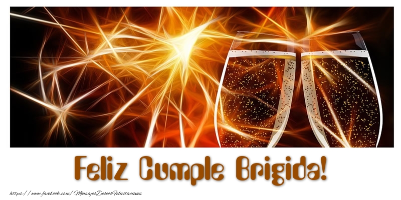 Felicitaciones de cumpleaños - Champán | Feliz Cumple Brigida!