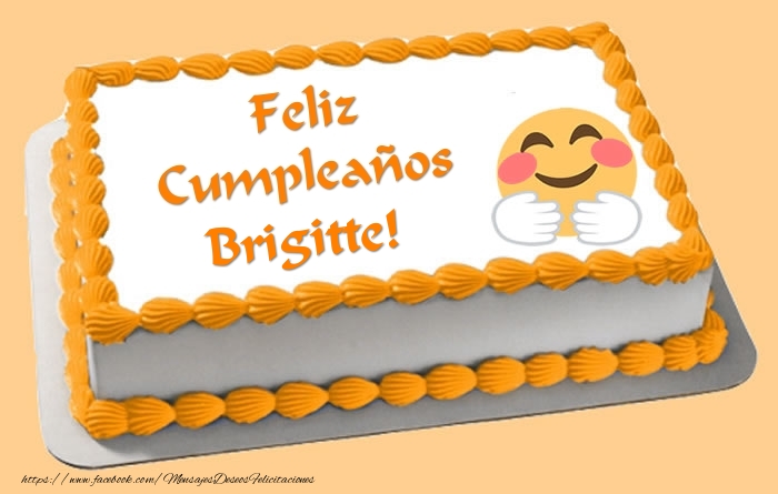 Felicitaciones de cumpleaños - Tartas | Tarta Feliz Cumpleaños Brigitte!