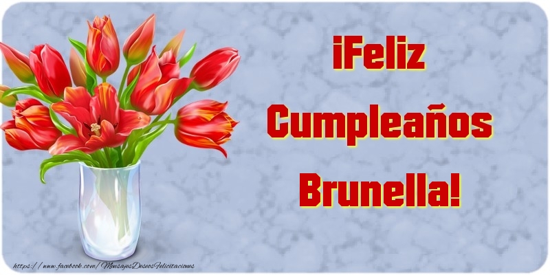Felicitaciones de cumpleaños - ¡Feliz Cumpleaños Brunella