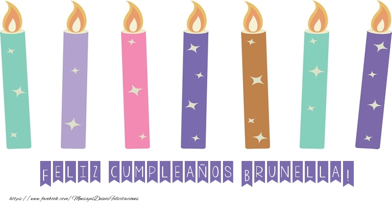 Felicitaciones de cumpleaños - Vela | Feliz cumpleaños Brunella!