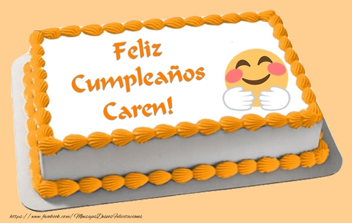 Felicitaciones de cumpleaños - Tartas | Tarta Feliz Cumpleaños Caren!