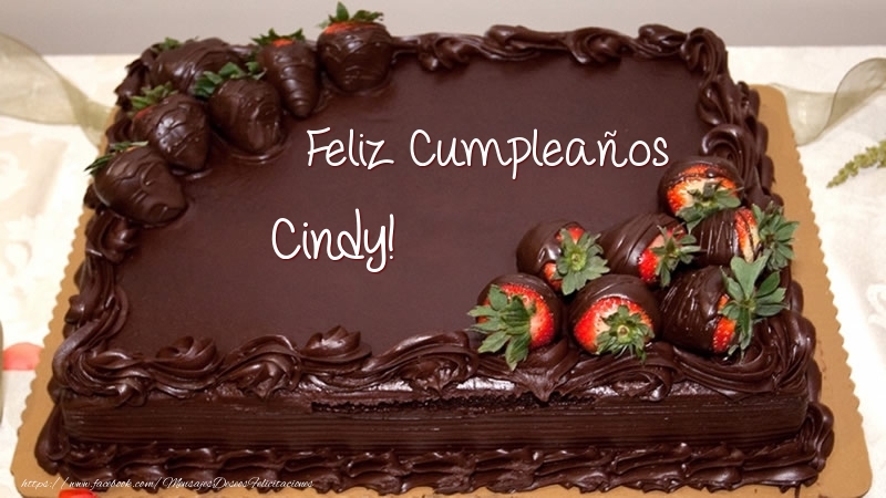 Felicitaciones de cumpleaños - Tartas | Feliz Cumpleaños Cindy! - Tarta