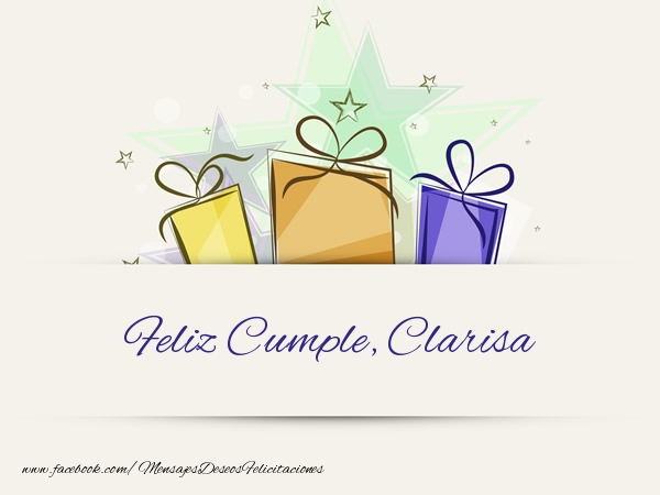Felicitaciones de cumpleaños - Feliz Cumple, Clarisa!