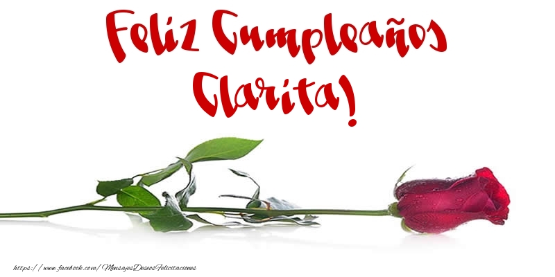 Felicitaciones de cumpleaños - Feliz Cumpleaños Clarita!