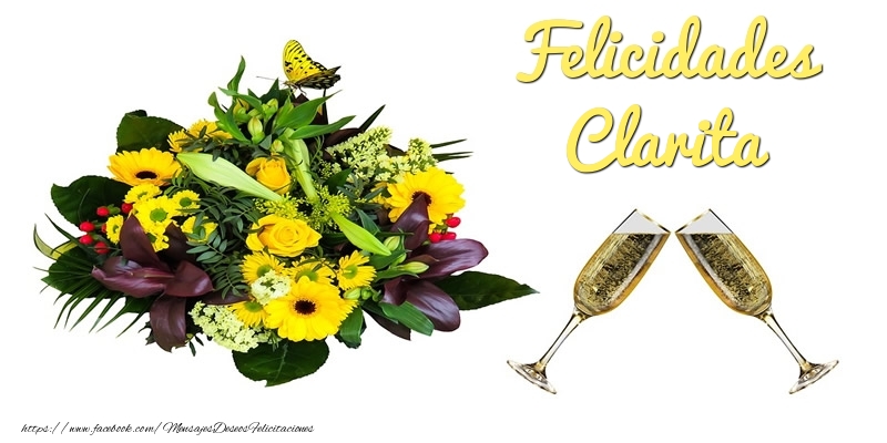 Felicitaciones de cumpleaños - Felicidades Clarita