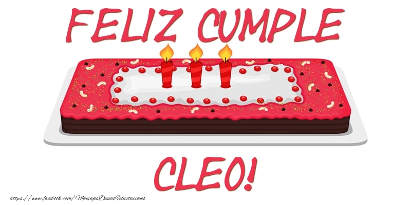 Felicitaciones de cumpleaños - Feliz Cumple Cleo!