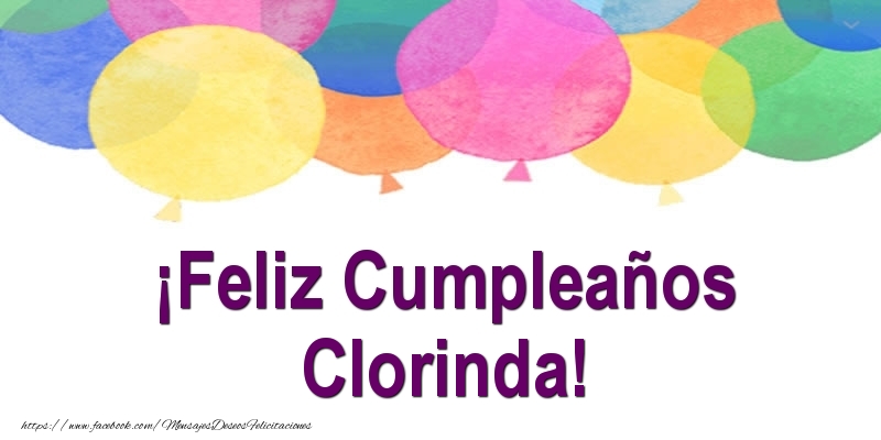 Felicitaciones de cumpleaños - Globos | ¡Feliz Cumpleaños Clorinda!
