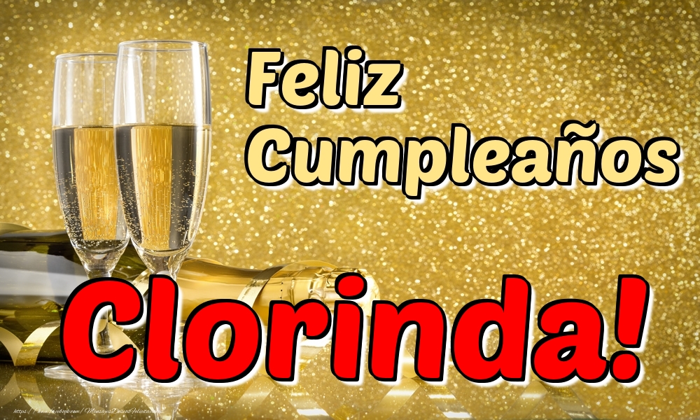 Felicitaciones de cumpleaños - Champán | Feliz Cumpleaños Clorinda!