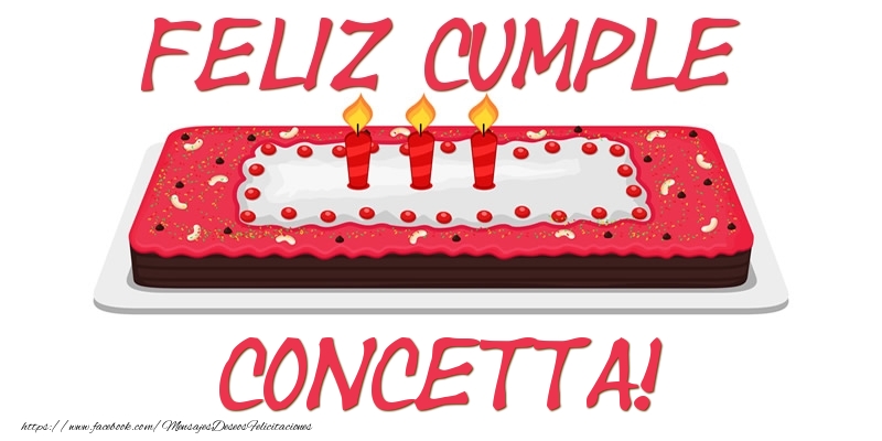 Felicitaciones de cumpleaños - Tartas | Feliz Cumple Concetta!