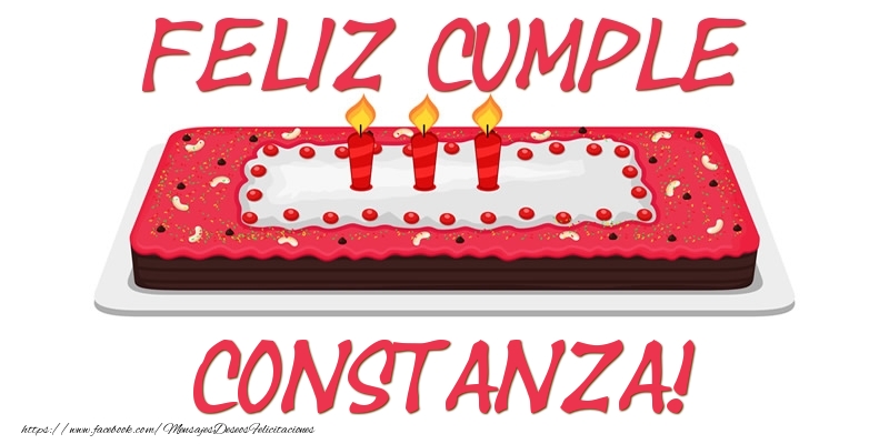 Felicitaciones de cumpleaños - Feliz Cumple Constanza!