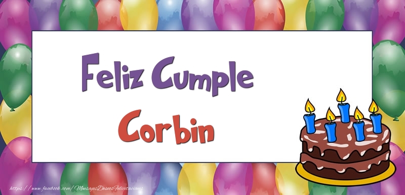 Felicitaciones de cumpleaños - Feliz Cumple Corbin