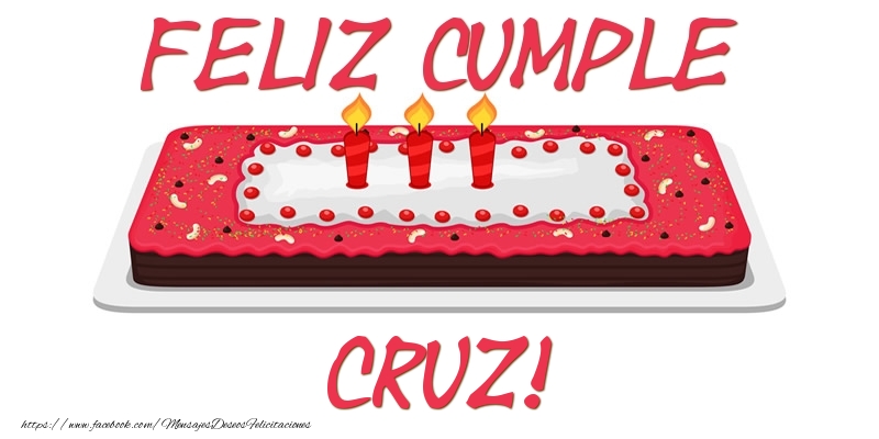 Felicitaciones de cumpleaños - Tartas | Feliz Cumple Cruz!