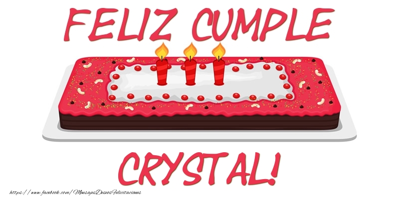 Felicitaciones de cumpleaños - Tartas | Feliz Cumple Crystal!