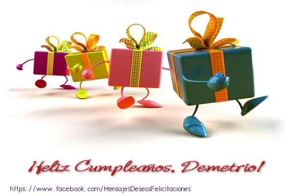 Felicitaciones de cumpleaños - Regalo | ¡Feliz cumpleaños, Demetrio!