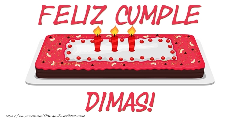 Felicitaciones de cumpleaños - Tartas | Feliz Cumple Dimas!