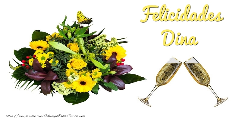 Felicitaciones de cumpleaños - Felicidades Dina