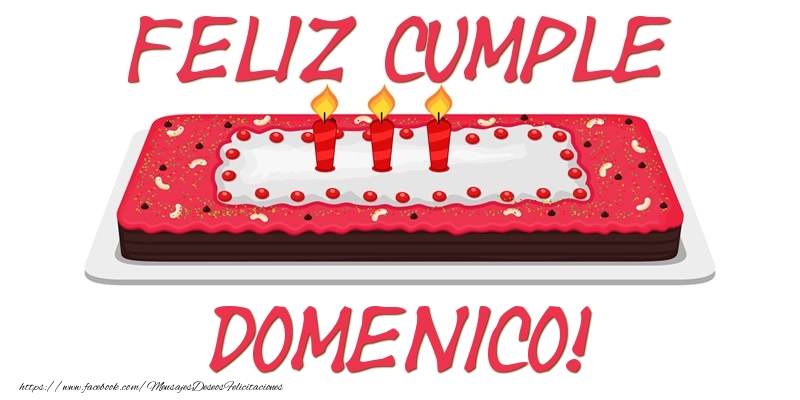 Felicitaciones de cumpleaños - Tartas | Feliz Cumple Domenico!