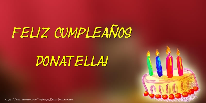 Felicitaciones de cumpleaños - Tartas | Feliz cumpleaños Donatella!