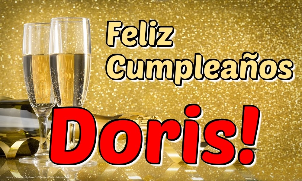 Felicitaciones de cumpleaños - Champán | Feliz Cumpleaños Doris!