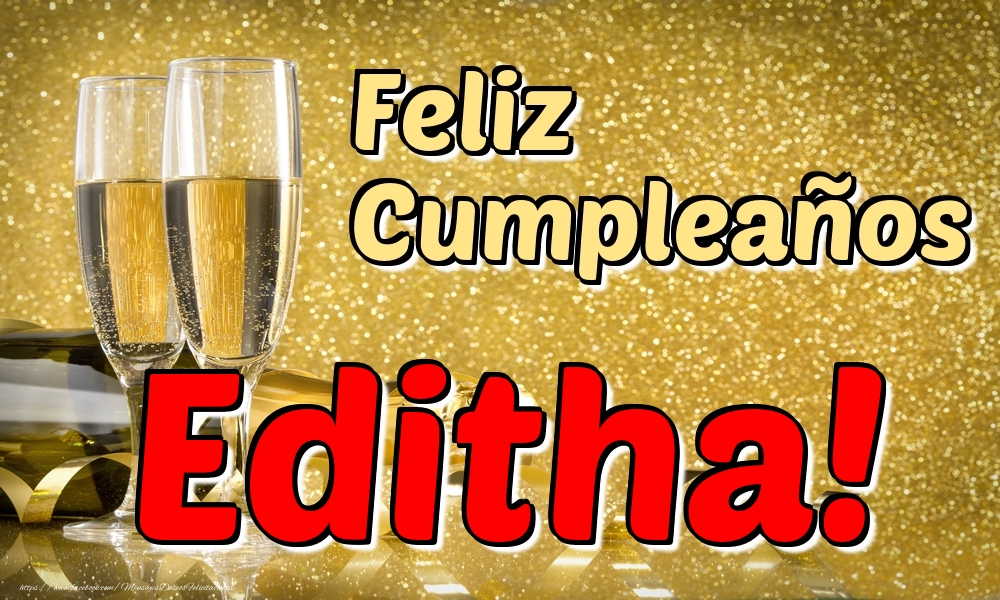  Felicitaciones de cumpleaños - Champán | Feliz Cumpleaños Editha!