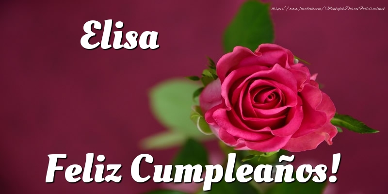 Felicitaciones de cumpleaños - Elisa Feliz Cumpleaños!