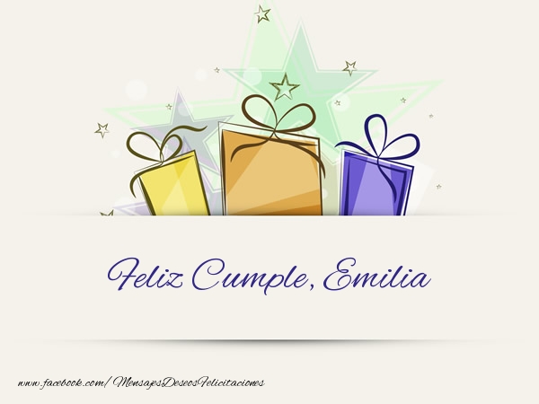 Felicitaciones de cumpleaños - Feliz Cumple, Emilia!