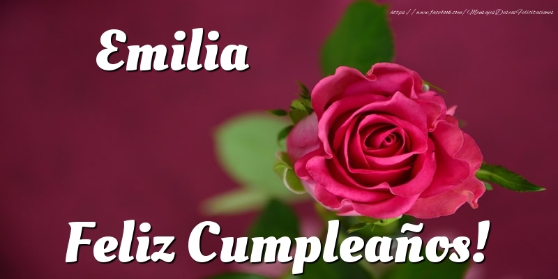 Felicitaciones de cumpleaños - Emilia Feliz Cumpleaños!