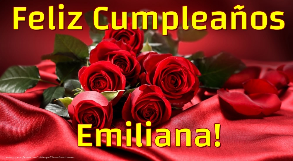 Felicitaciones de cumpleaños - Rosas | Feliz Cumpleaños Emiliana!