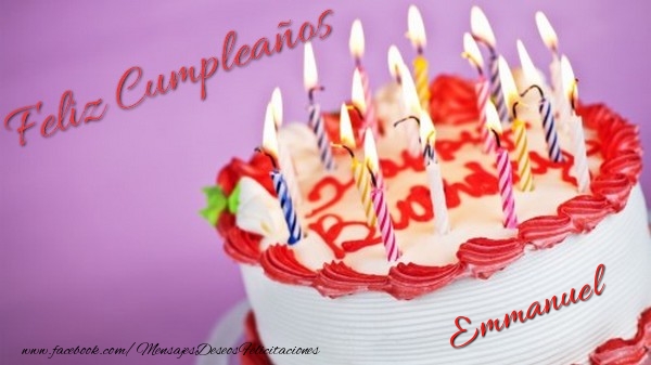 Felicitaciones de cumpleaños - Tartas | Feliz cumpleaños, Emmanuel!