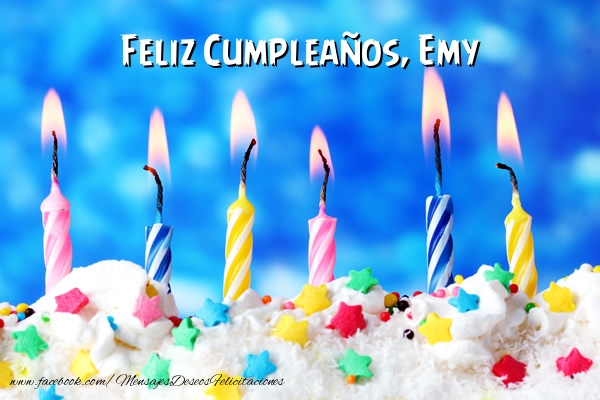 Felicitaciones de cumpleaños - Tartas & Vela | Feliz Cumpleaños, Emy !