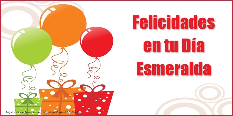 Felicitaciones de cumpleaños - Globos | Felicidades en tu Día Esmeralda