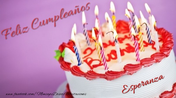 Felicitaciones de cumpleaños - Feliz cumpleaños, Esperanza!