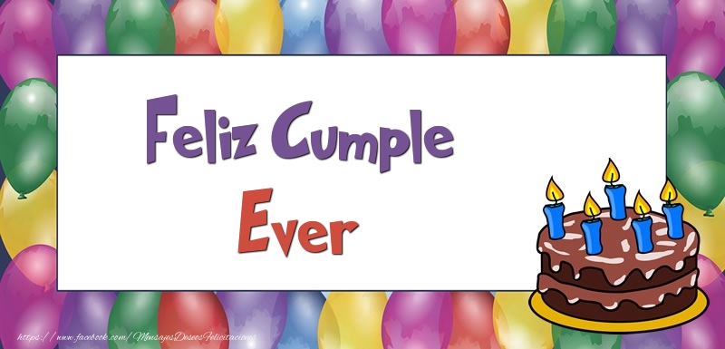 Felicitaciones de cumpleaños - Globos & Tartas | Feliz Cumple Ever