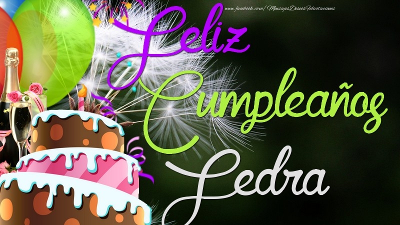 Felicitaciones de cumpleaños - Champán & Globos & Tartas | Feliz Cumpleaños, Fedra