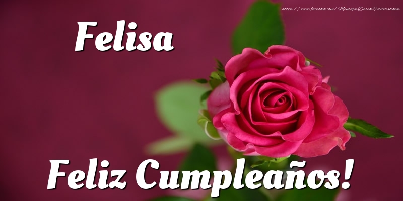 Felicitaciones de cumpleaños - Rosas | Felisa Feliz Cumpleaños!
