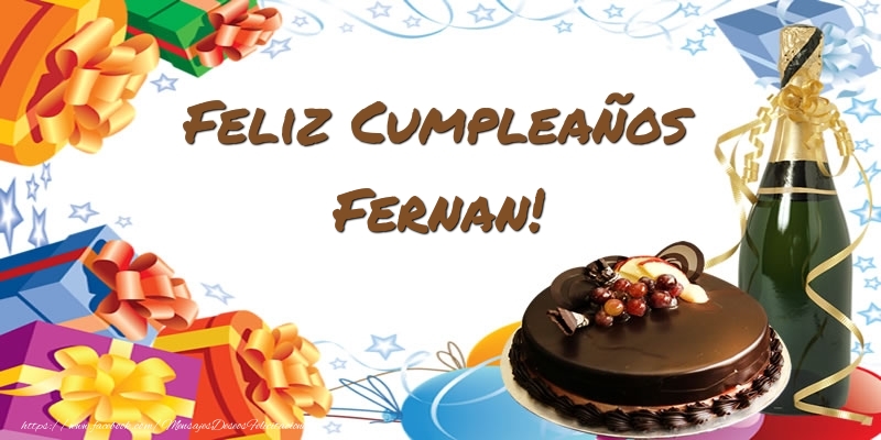Felicitaciones de cumpleaños - Champán & Tartas | Feliz Cumpleaños Fernan!