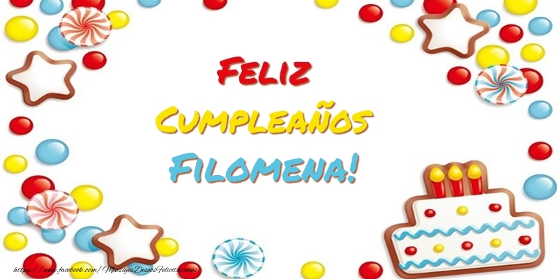 Felicitaciones de cumpleaños - Tartas | Cumpleaños Filomena