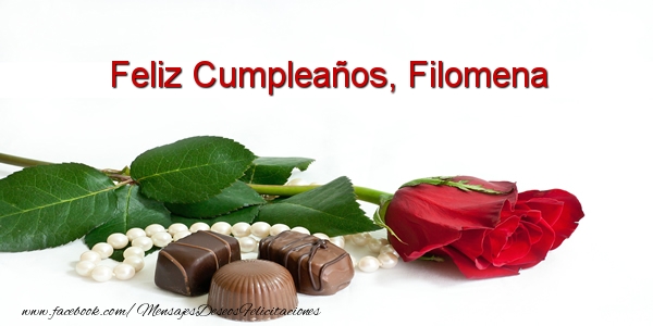 Felicitaciones de cumpleaños - Feliz Cumpleaños, Filomena