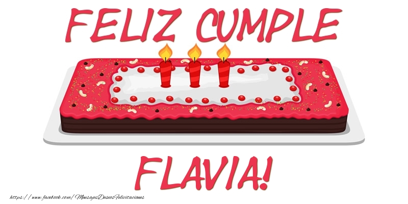 Felicitaciones de cumpleaños - Tartas | Feliz Cumple Flavia!