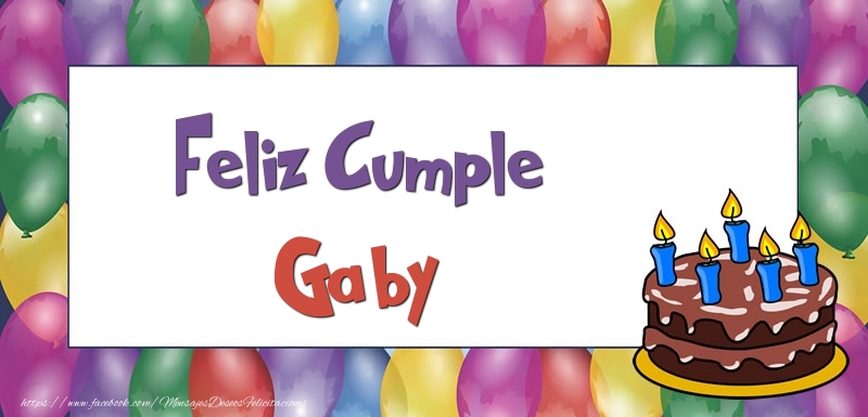 Felicitaciones de cumpleaños - Feliz Cumple Gaby