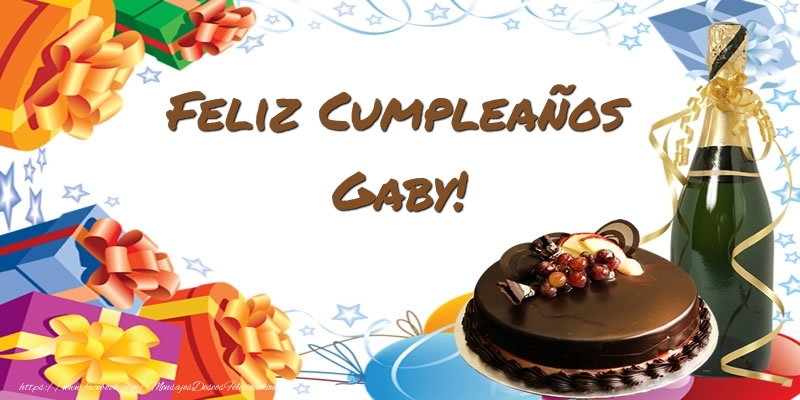 Felicitaciones de cumpleaños - Champán & Tartas | Feliz Cumpleaños Gaby!