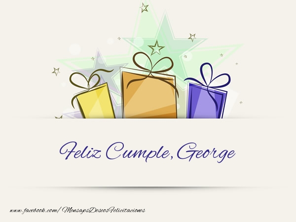 Felicitaciones de cumpleaños - Feliz Cumple, George!