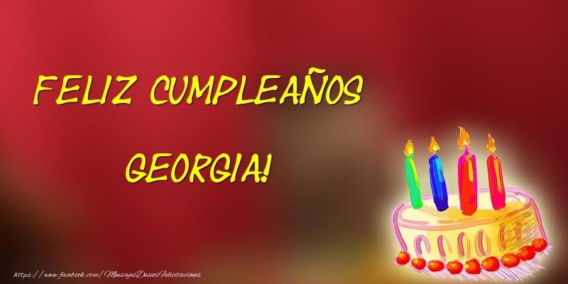 Felicitaciones de cumpleaños - Feliz cumpleaños Georgia!