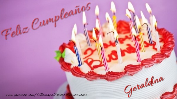 Felicitaciones de cumpleaños - Feliz cumpleaños, Geraldina!