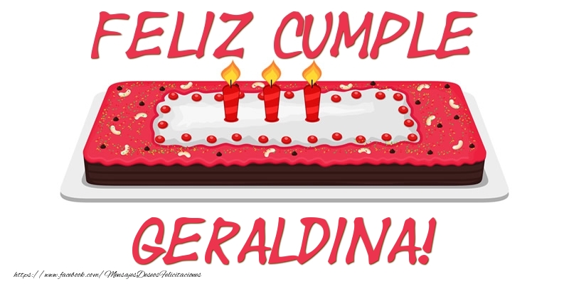 Felicitaciones de cumpleaños - Feliz Cumple Geraldina!