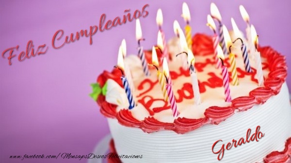 Felicitaciones de cumpleaños - Tartas | Feliz cumpleaños, Geraldo!