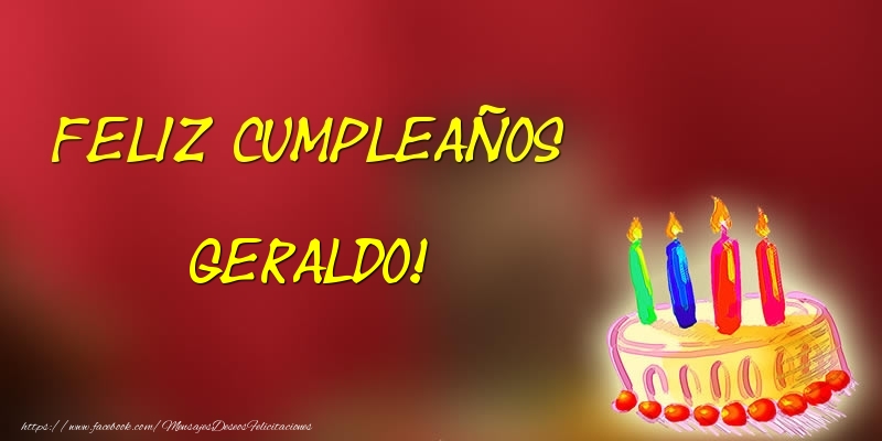 Felicitaciones de cumpleaños - Feliz cumpleaños Geraldo!