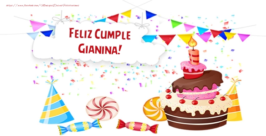 Felicitaciones de cumpleaños - Tartas | Feliz Cumple Gianina!